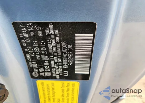 2012 Hyundai Genesis Coupe 2.0T z USA, uszkodzony, nr VIN KMHHT6KDXCU070093